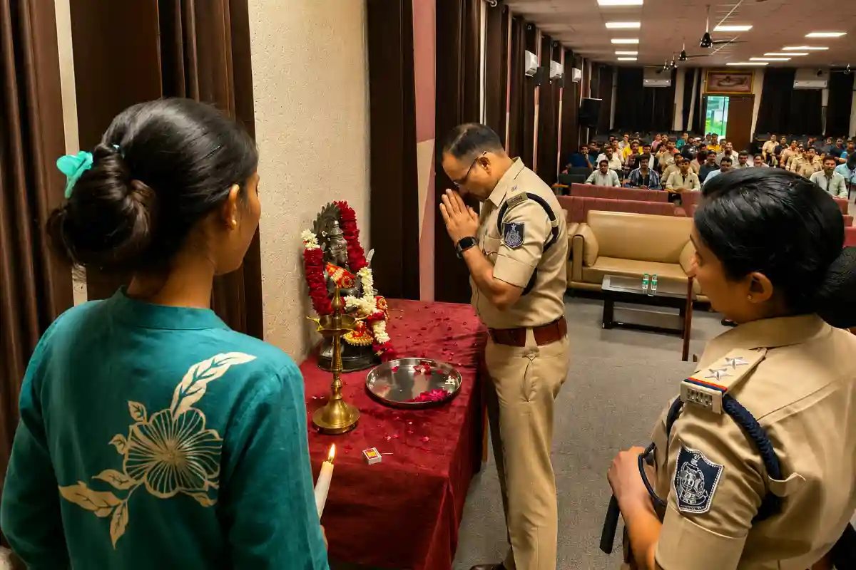 Volunteers and NRS members attend Simhastha Sarathi police training session in Ujjain