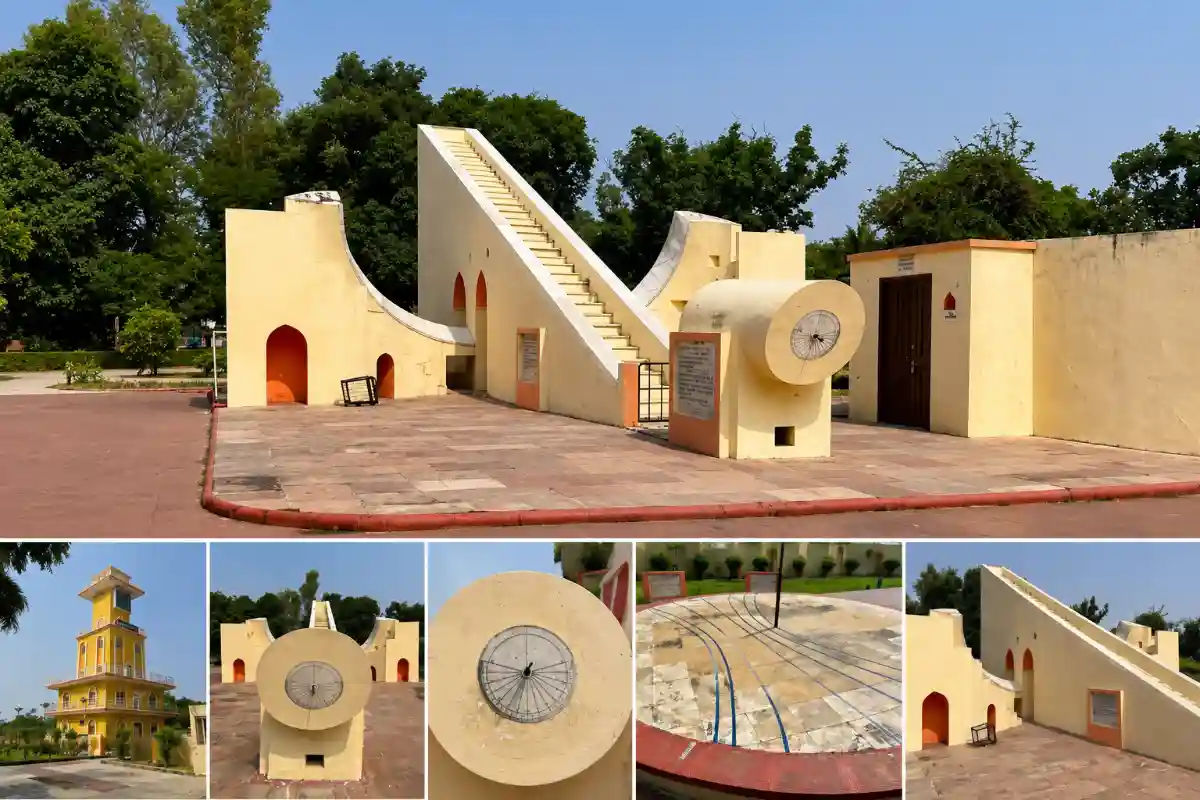 Ujjain Jantar Mantar (Vedh Shala) — stone astronomical instruments including Samrat Yantra at the observatory, Madhya Pradesh