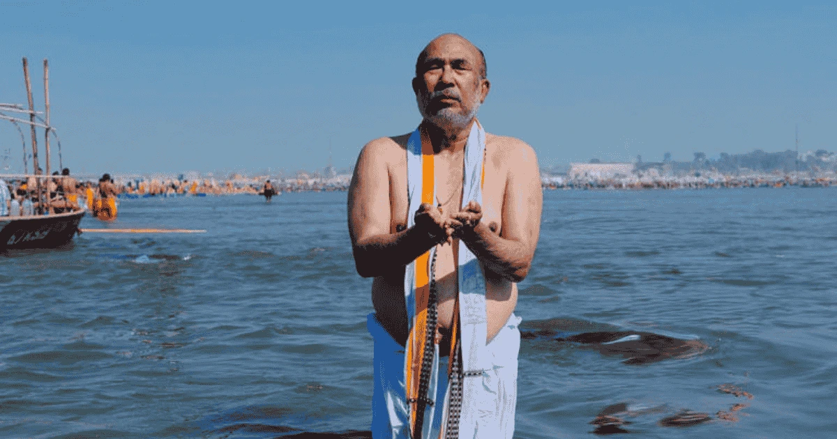 Manipur CM N Biren Singh Takes Holy Dip at Maha Kumbh 2025